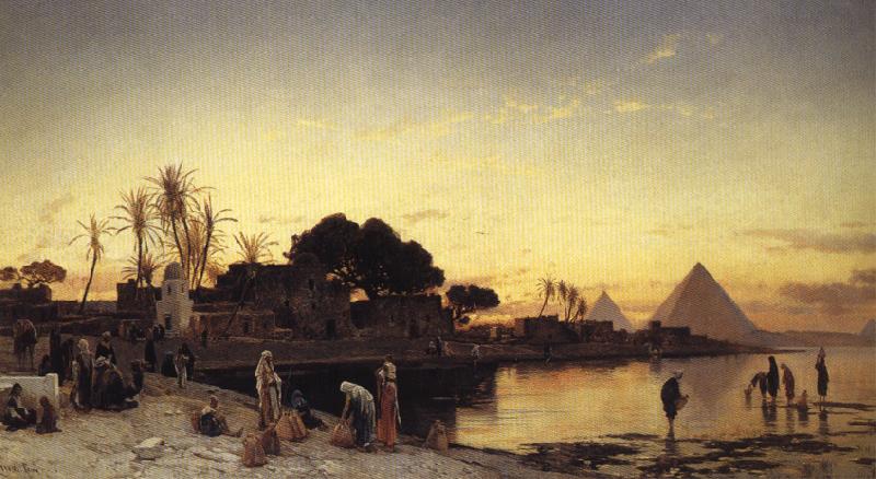 Hermann David Solomon Corrodi On the Nile oil painting image